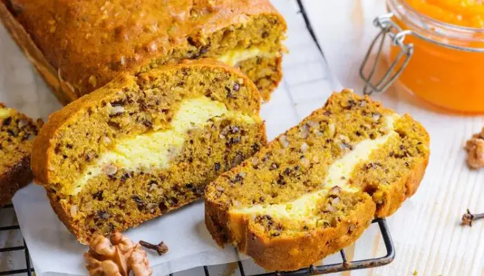 Pumpkin Bread With Cream Cheese Filling Recipe