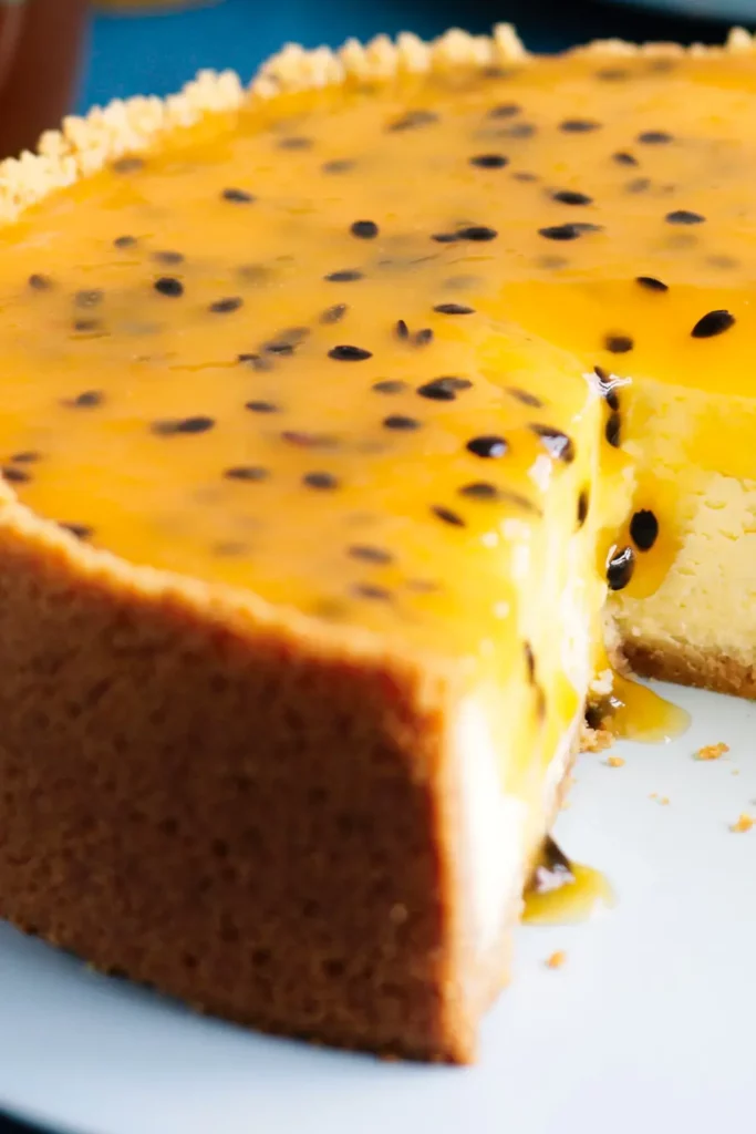 Best Baked Cheesecake with Passionfruit Topping