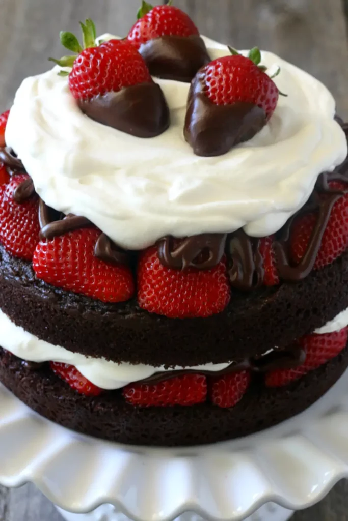 Paleo Chocolate Strawberry cake