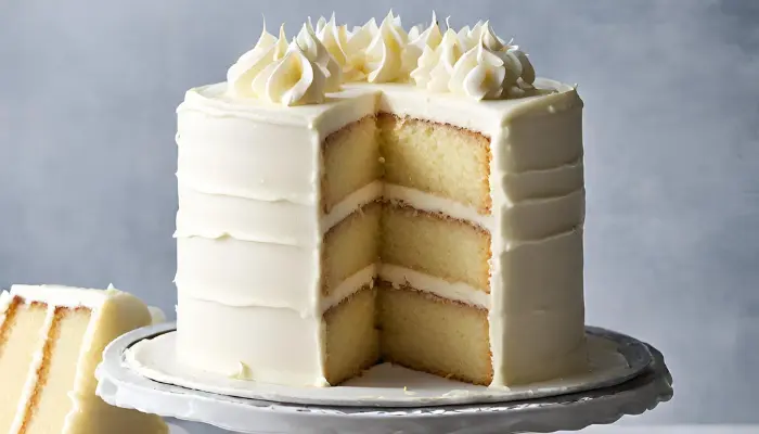 Vanilla Layer Cake with Ermine Icing