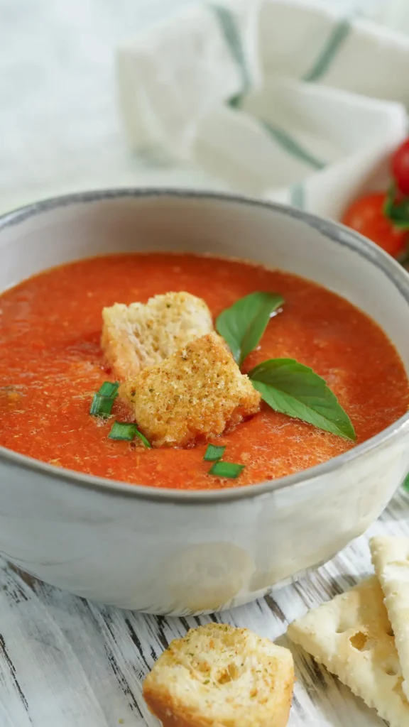 Easy Creamy Tomato Basil Soup