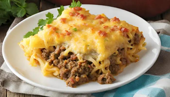 Easy Ground Beef and Spaghetti Squash Casserole