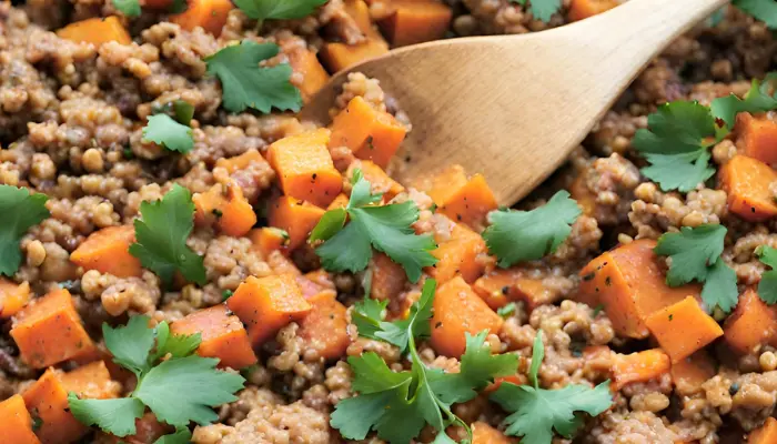 Easy Ground Turkey and Sweet Potato Skillet