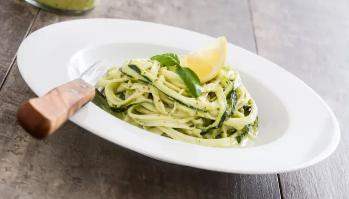 Easy Zucchini Noodles With Pesto