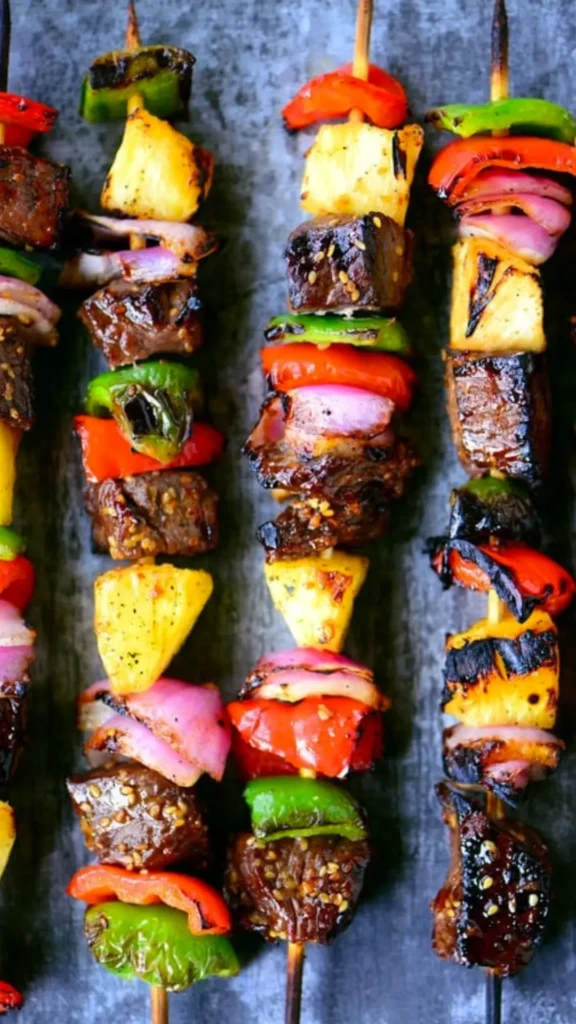 Easy Beef and Pineapple Skewers