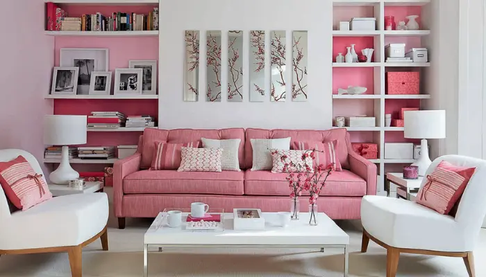 16 Gorgeous Pink Living Room Ideas You'll Love