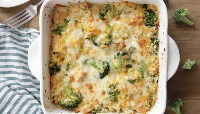 Creamy Broccoli-Cauliflower Chicken Casserole