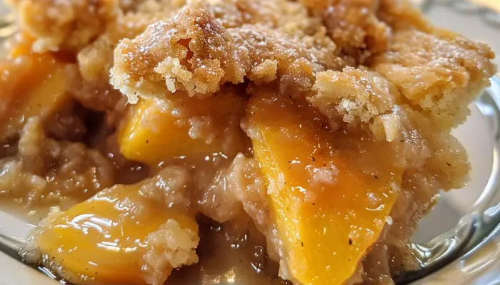 Fresh Peach Cobbler Easy 4 Ingredients