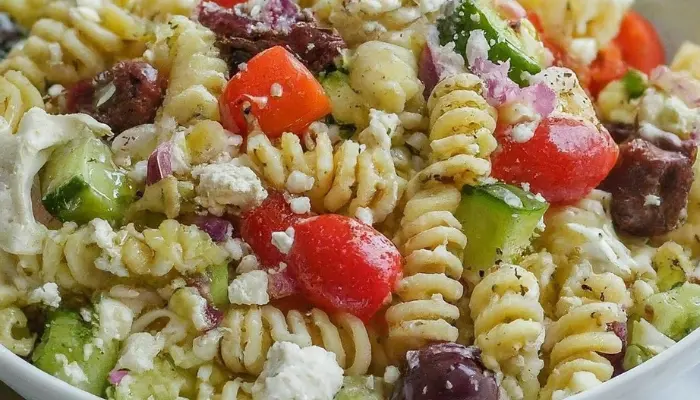 The Best Greek Pasta Salad Recipe