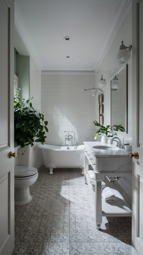 Crisp White Bathroom Color