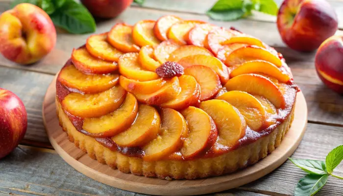 Easy Peach Upside-Down Cake Recipe