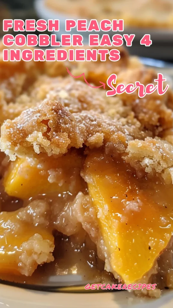 Fresh Peach Cobbler Easy 4 Ingredients