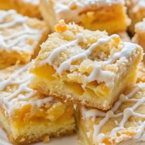 Homemade Peach Crumb Bars