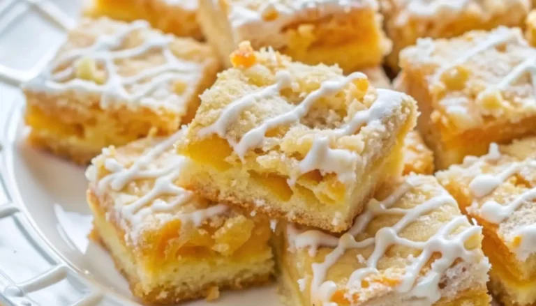 Homemade Peach Crumb Bars