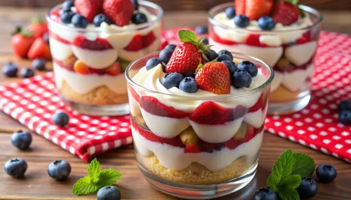 Patriotic Berry Trifle Recipe For 4th of July