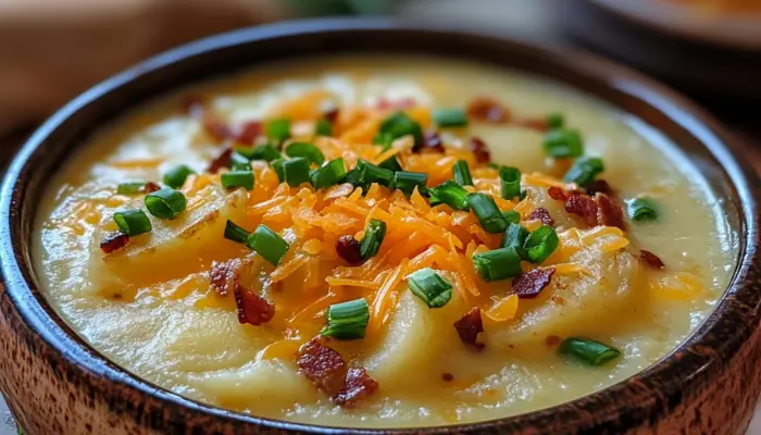 Easy Crockpot Potato Soup with HashBrowns