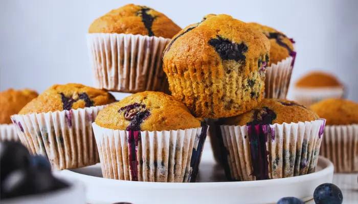 Easy and Quick Banana Blueberry Muffins