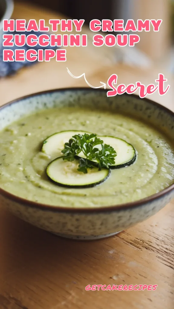 Healthy Creamy Zucchini Soup Recipe