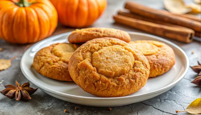 Keto Pumpkin Snickerdoodle Cookies