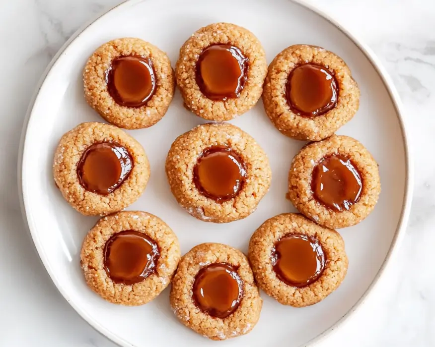 Caramel Apple Thumbprint Cookies