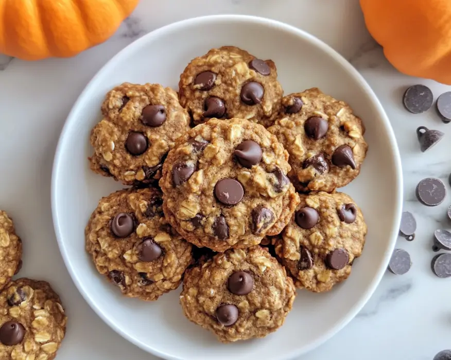 Pumpkin Oatmeal Chocolate Chip Cookies