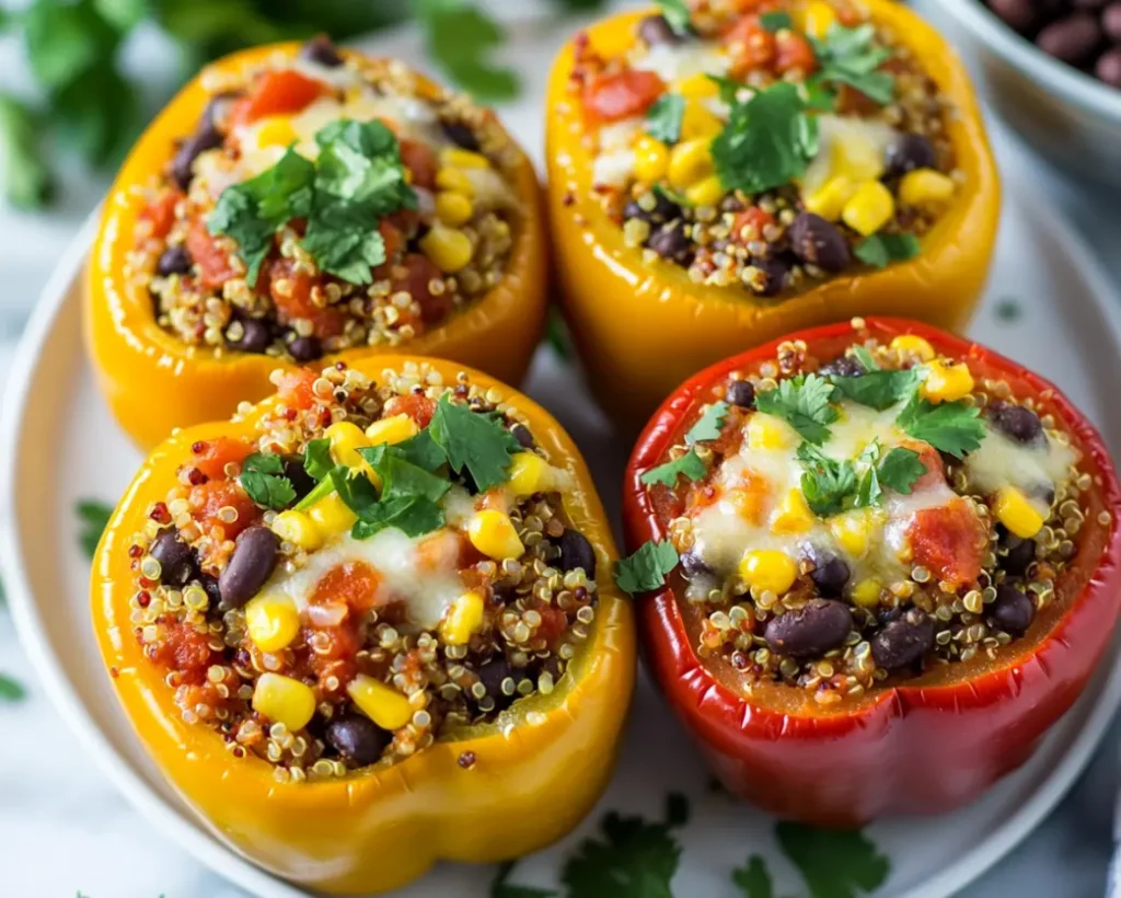 Crockpot Vegetarian Stuffed Peppers