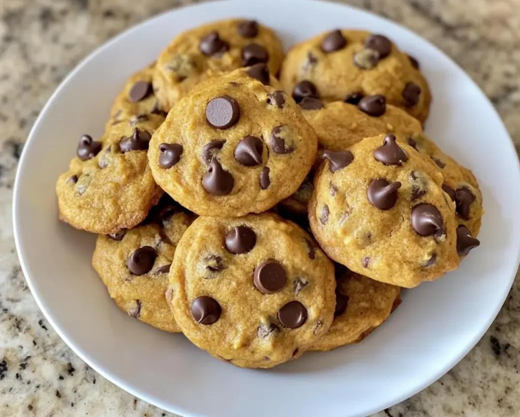 Soft Pumpkin Chocolate Chip Cookies