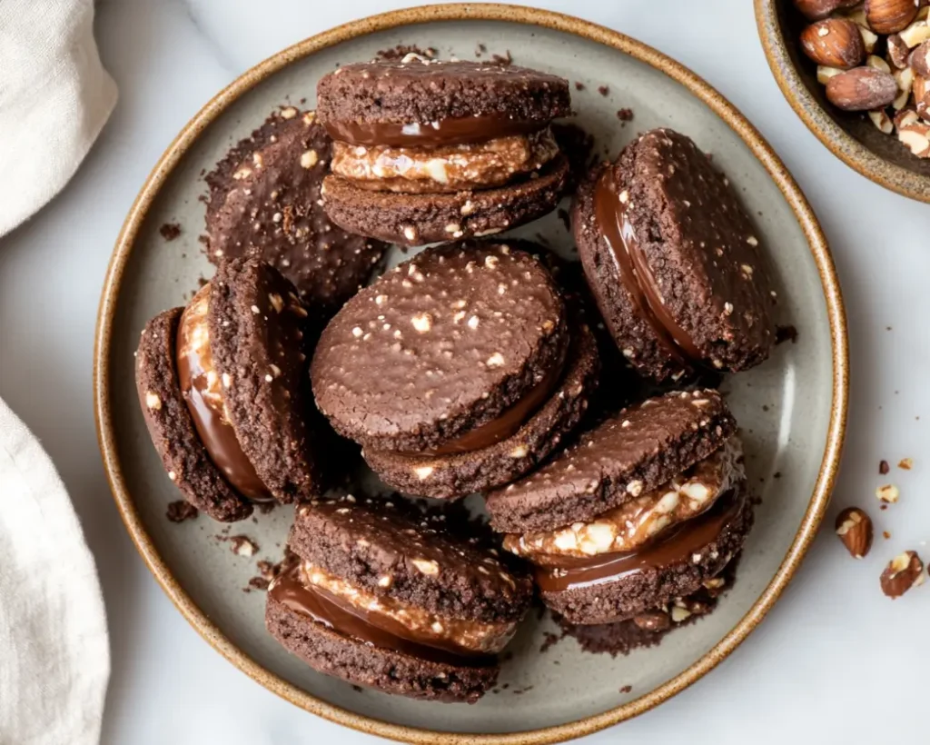 Hazelnut Chocolate Sandwich Cookies