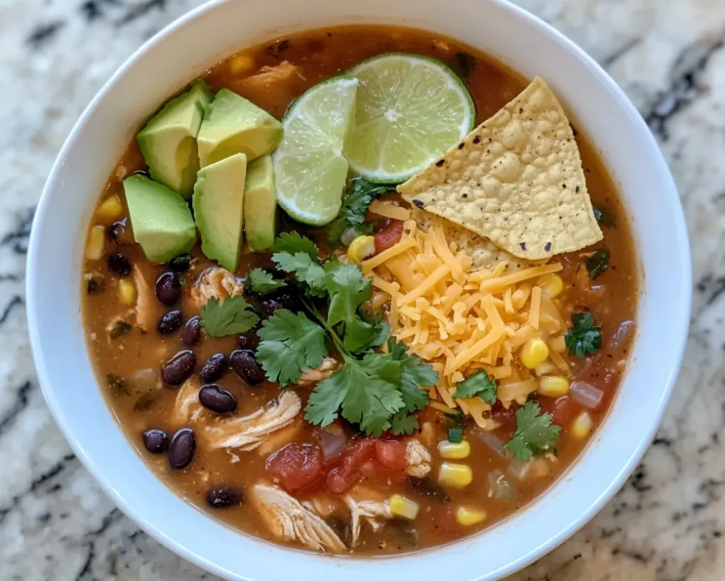 Crockpot Chicken Tortilla Soup