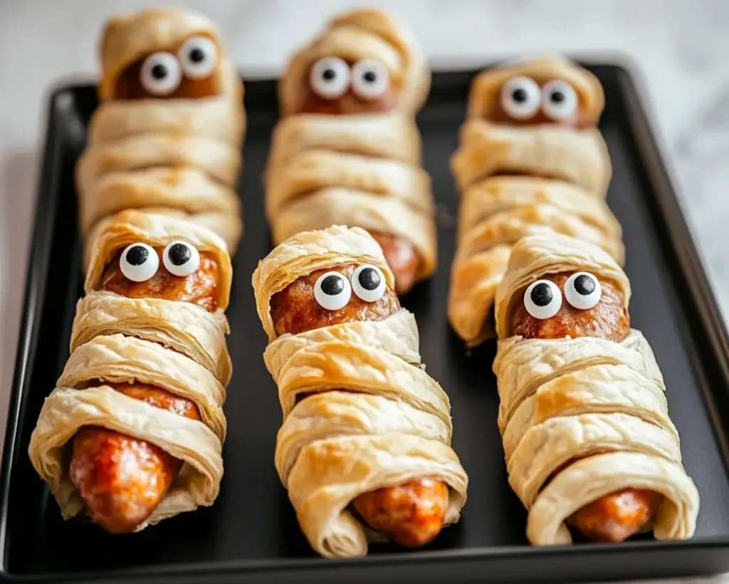 Puff Pastry Sausage Mummies