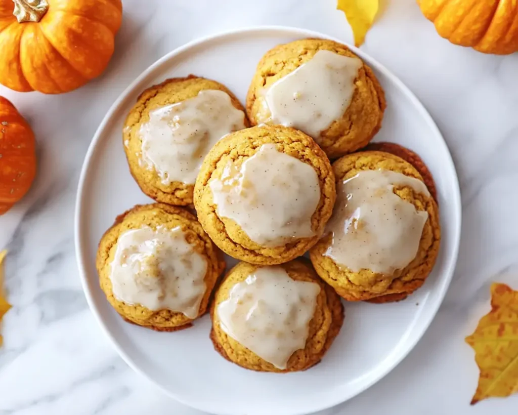 Maple Glazed Pumpkin Cookies