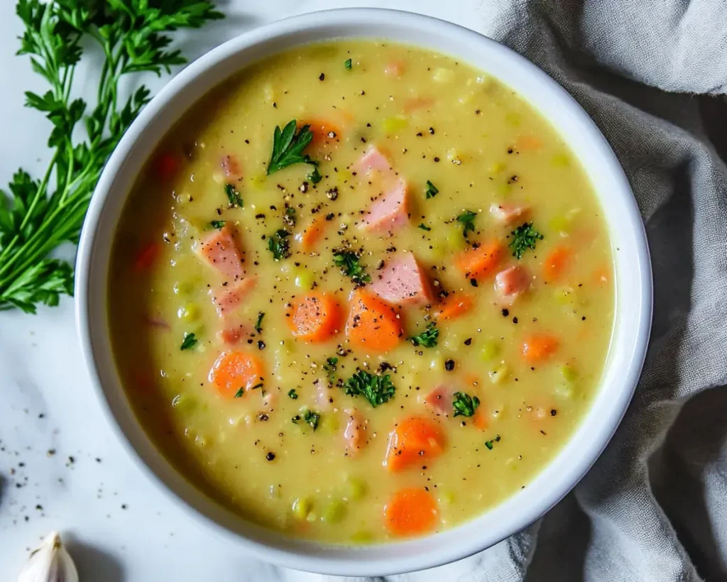 Crockpot Split Pea Soup with Ham