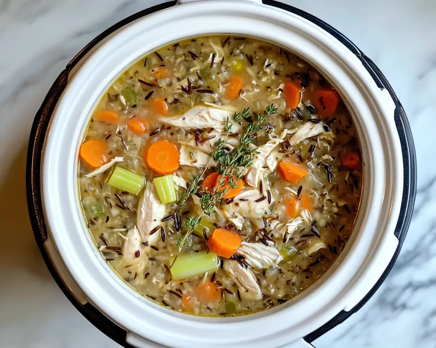 Slow Cooker Chicken and Wild Rice Soup