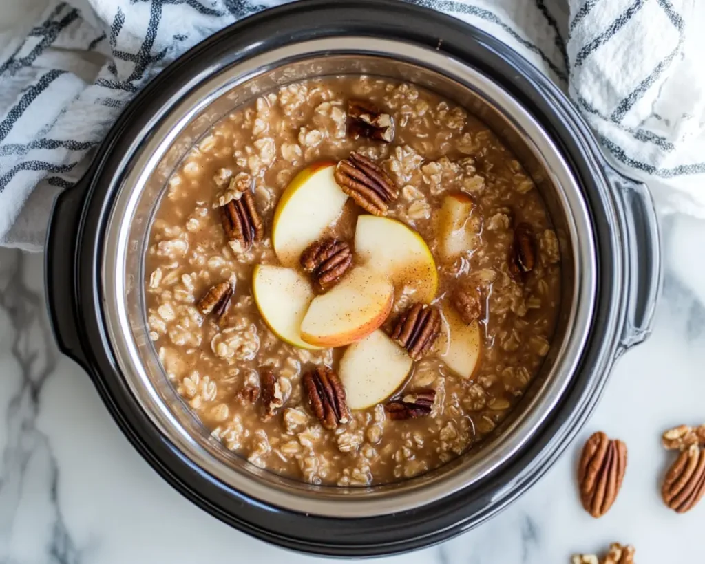 Crockpot Apple Cinnamon Oatmeal