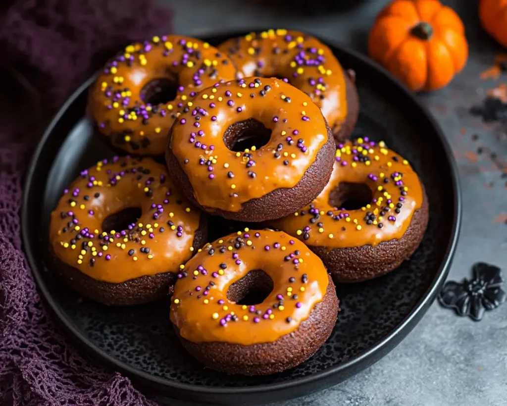  Pumpkin Chocolate Donuts (Baked)