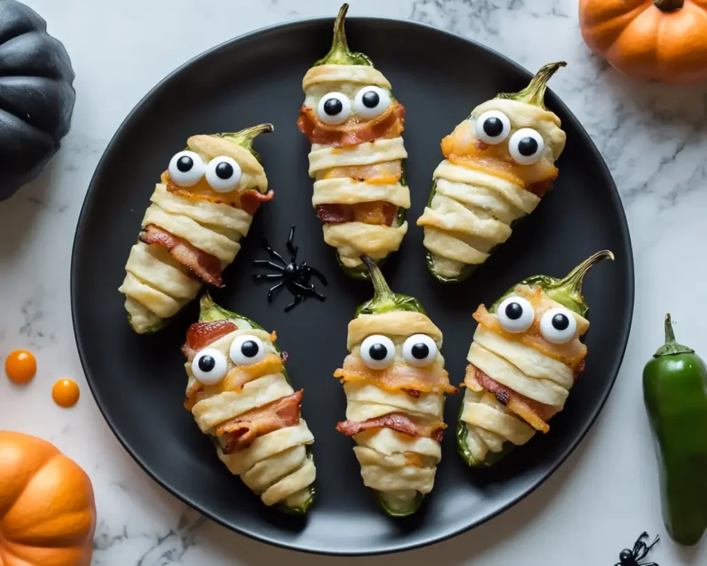 Mummy Halloween Jalapeno Poppers