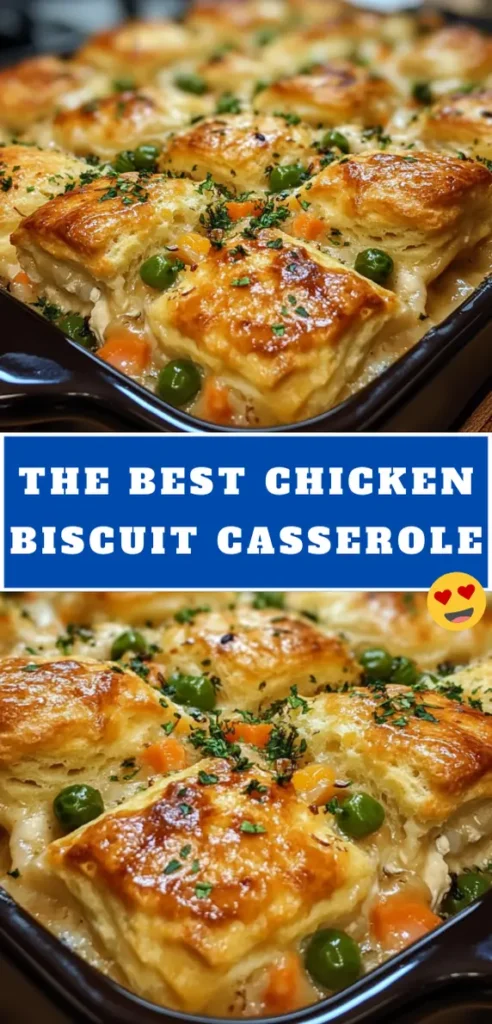 The Best Chicken Biscuit Casserole