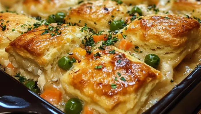 The Best Chicken Biscuit Casserole