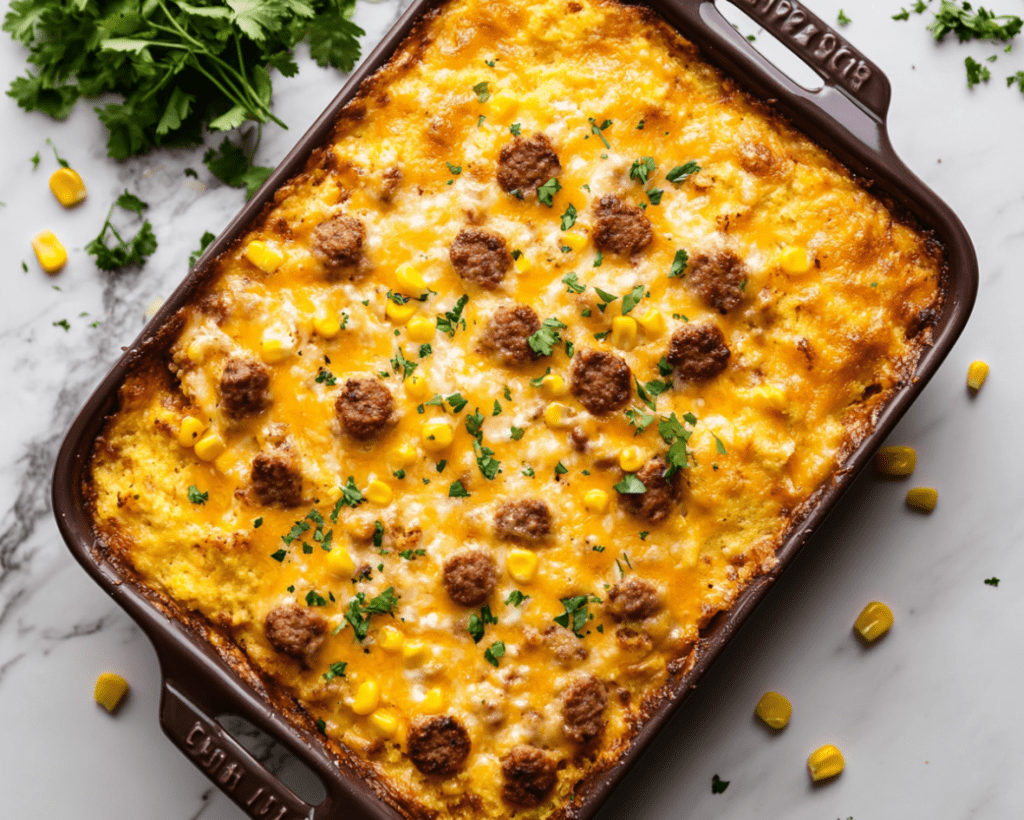 Cornbread and Sausage Casserole