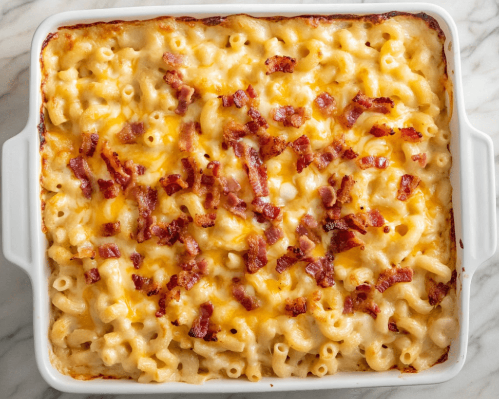 Baked Mac and Cheese with Bacon