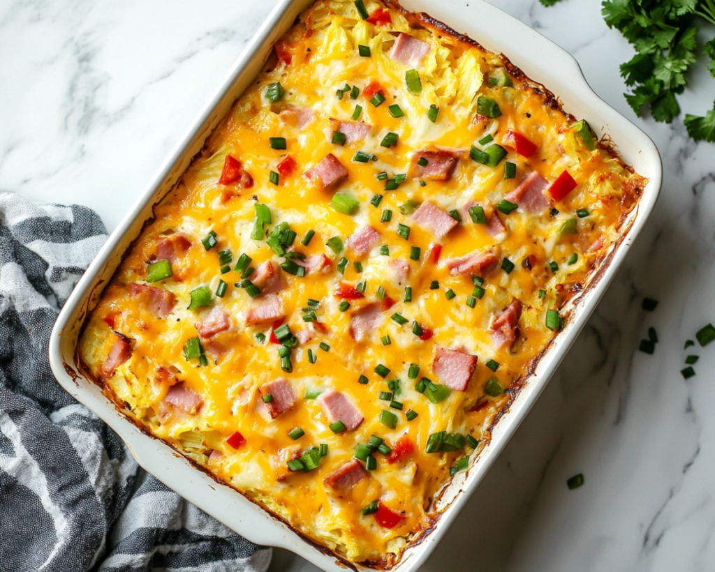 Ham and Cheese Breakfast Casserole