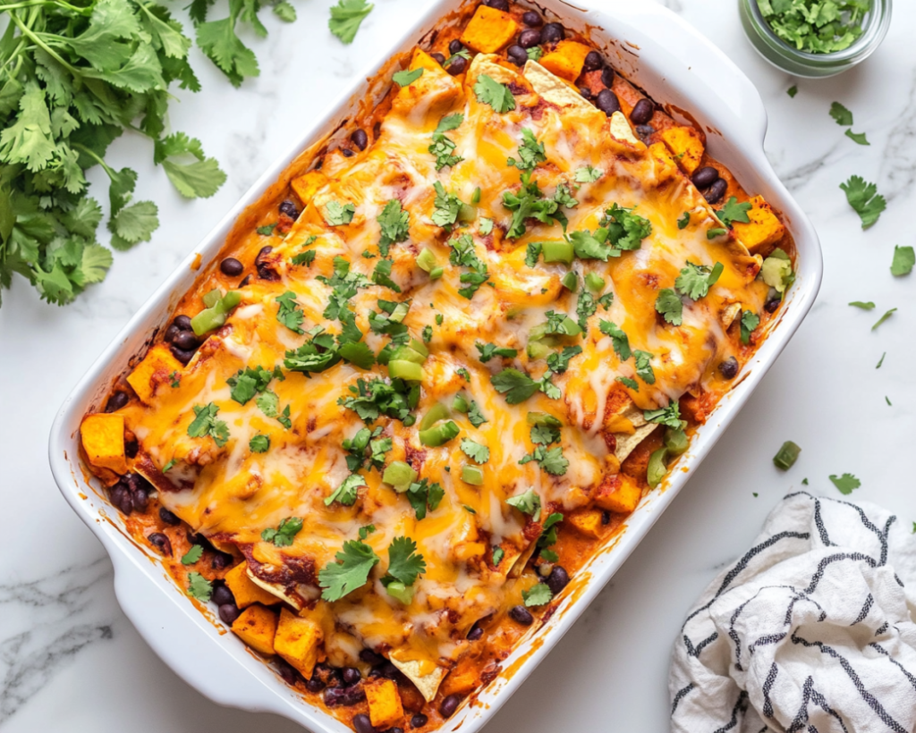 Sweet Potato and Black Bean Enchiladas