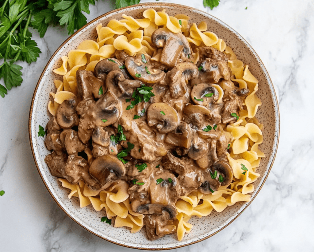 Beef and Mushroom Stroganoff