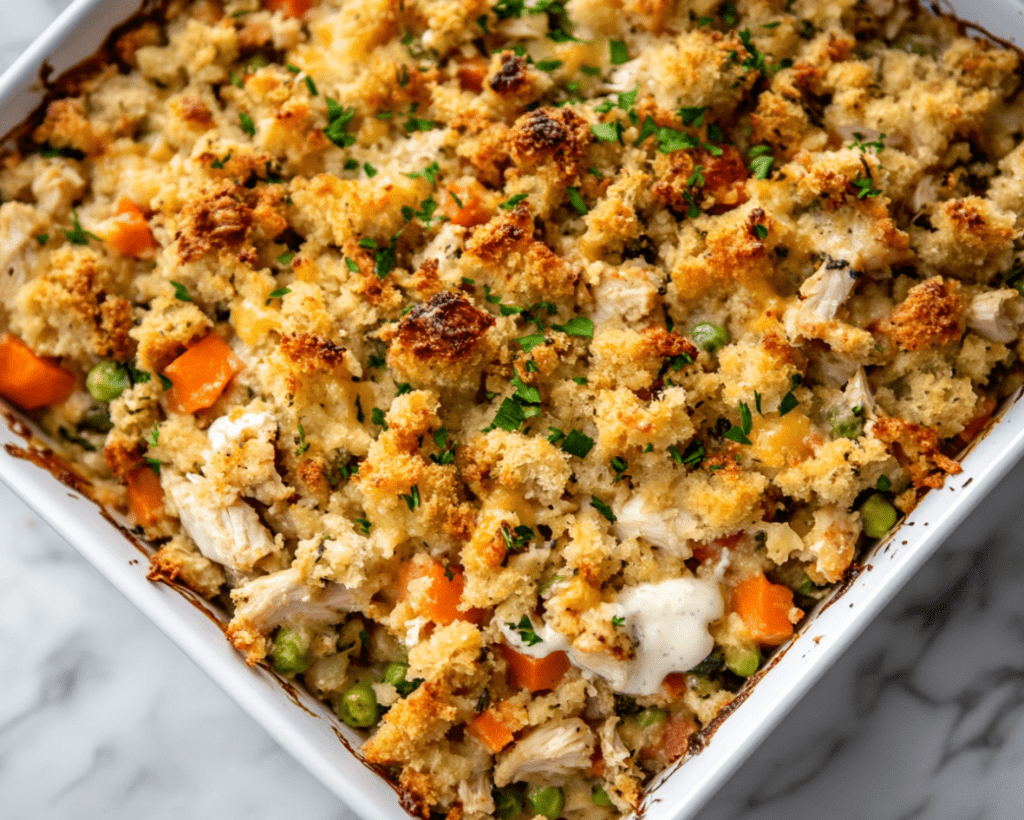 Chicken and Stuffing Casserole