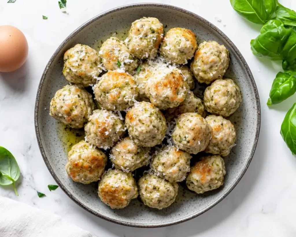 Chicken Pesto Meatballs