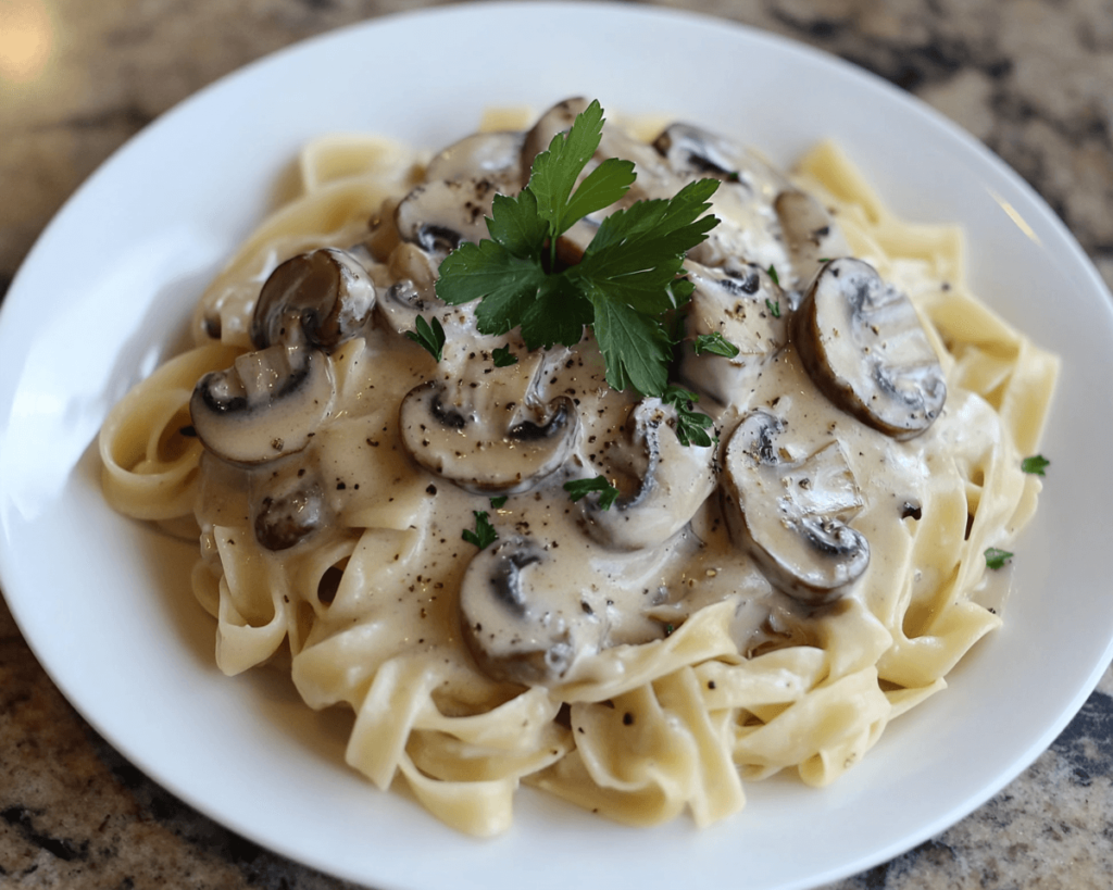 Mushroom Stroganoff Pasta