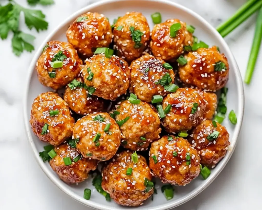 Orange Teriyaki Chicken Meatballs