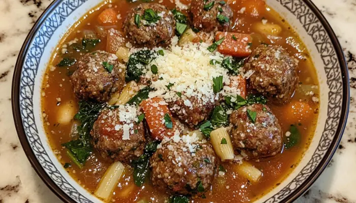 Easy Italian Meatball Soup