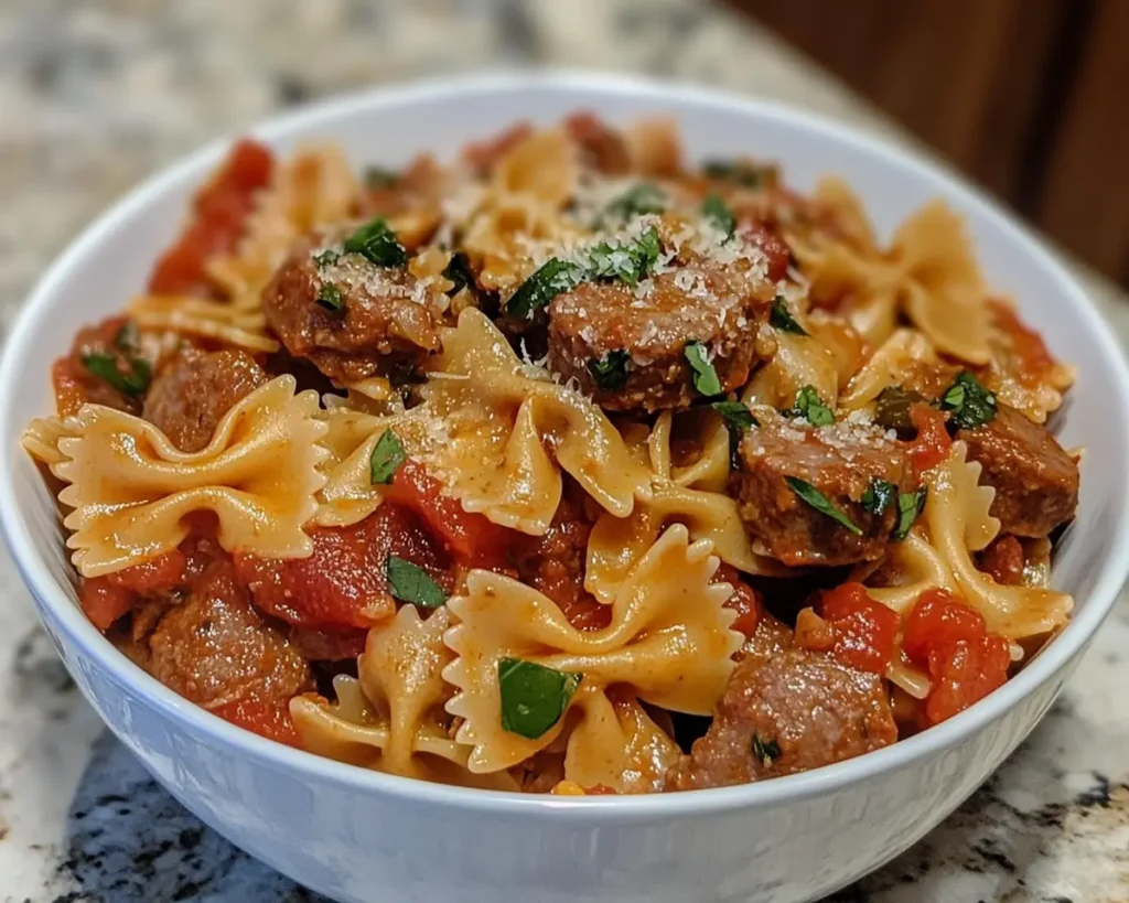 Italian Sausage Bow Tie Pasta