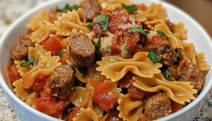 The Best Italian Sausage Bow Tie Pasta